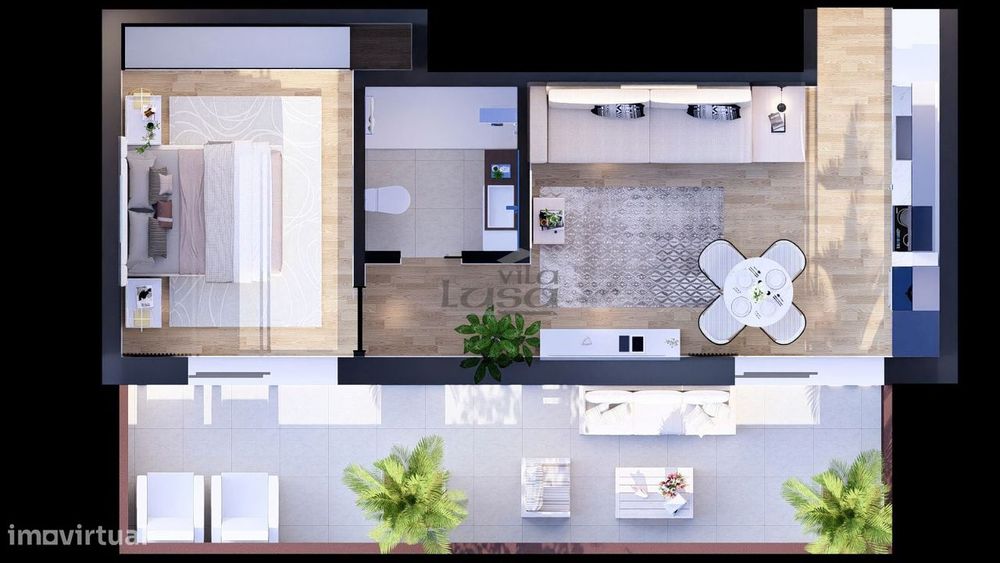 Apartamento T1 Novo varanda e lugar de garagem Vilar de Paraiso, Vi...