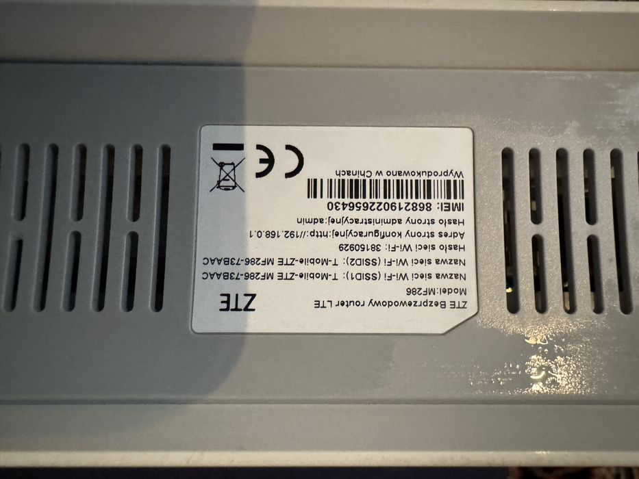 Modem 4g lte bez simlocka ZTE ROUTER MF286 + antena