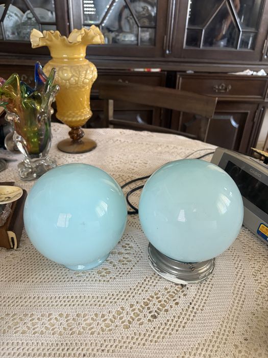 Candeeiros vintage globos azul