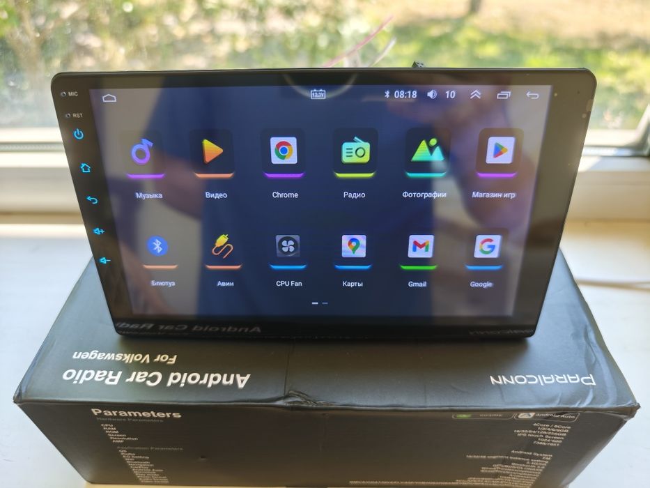 Магнитола 1Din 4/64GB 8 Ядер с Carplay Android Auto