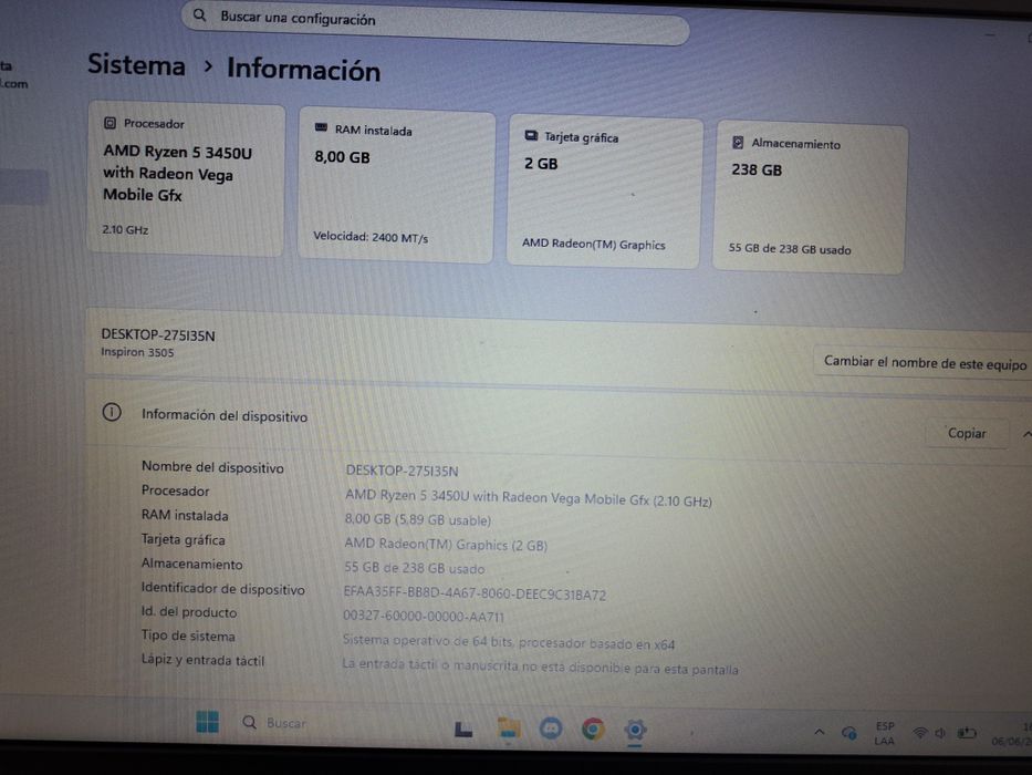 Dell desktop inspiron