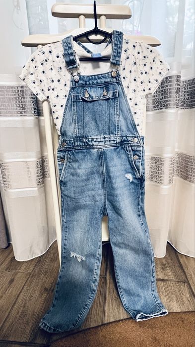 Комплект на 128 см, джинси+ джинсова куртка Zara, реглан