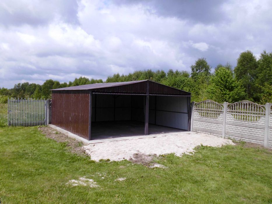 Garaż blaszany 6x6 Ocynk