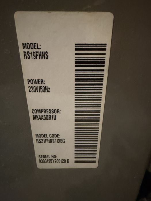 Lodowka samsung side by side dwudrzwiowa chlodziarka zamrazarka lód