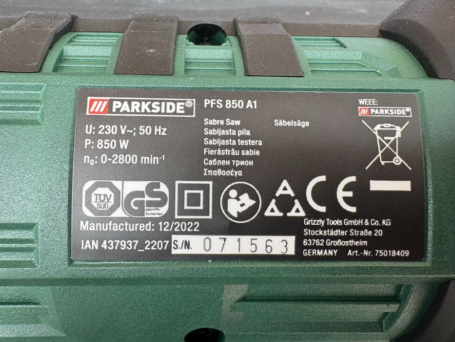 Шабельна пила Parkside PFS 850 A1