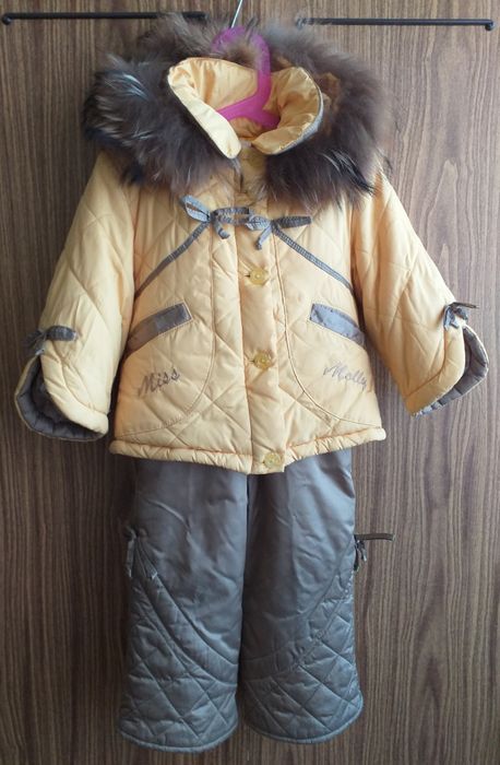 Зимний комплект куртка и комбинезон для девочки