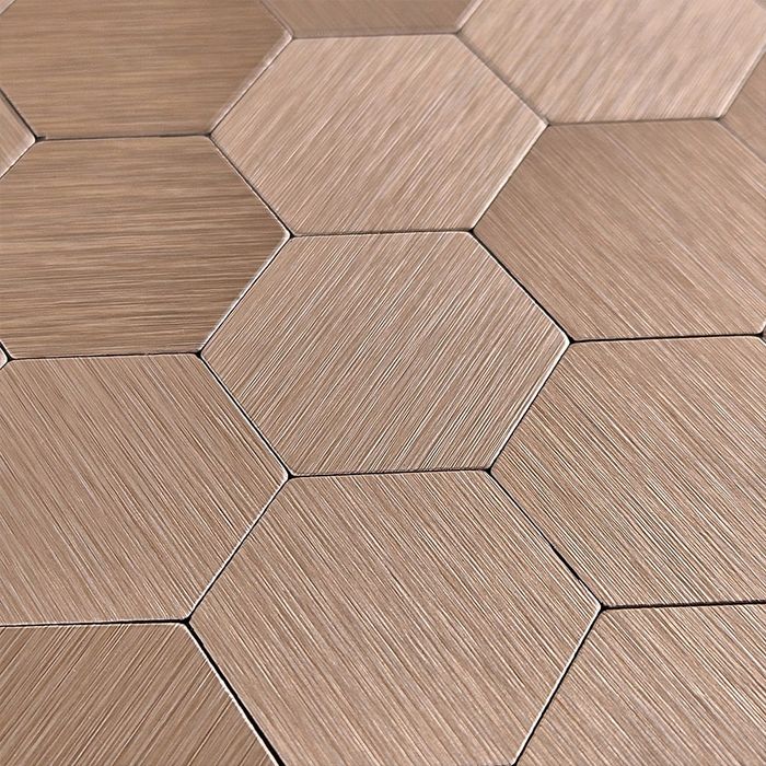 Плитка алюмінієва самоклеюча на кухню і стіну | Мозаїка метал