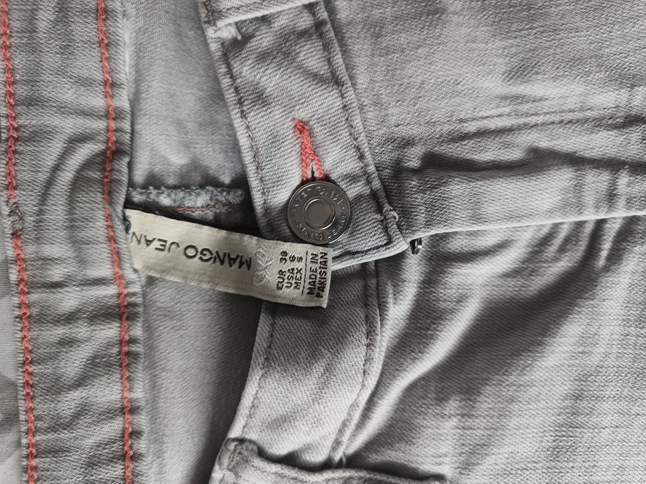 Spodnie damskie jeansowe szare rozmiar 38 MANGO
