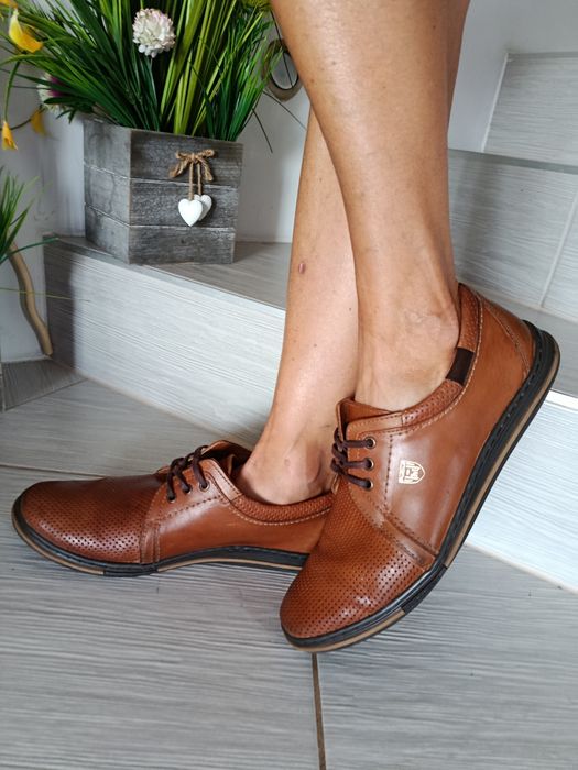 Buty męskie skórzane wygodne Polobut 42-43