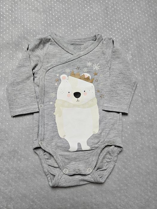 Body zimowe świąteczne z długim rękawem H&M rozmiar 62