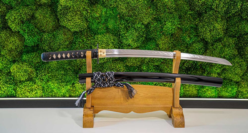 Japoński Miecz Samurajski WAKIZASHI Stal T10 Prawdziwy Hamon OSTRY