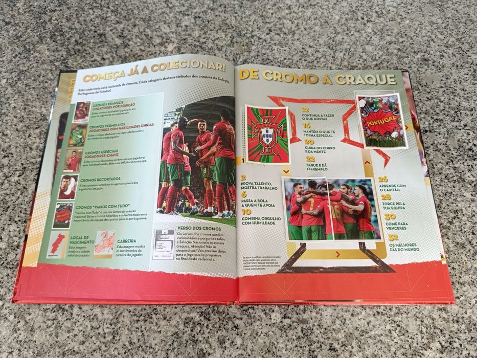 Caderneta completa Seleção Portuguesa Fome de Vencer 2022