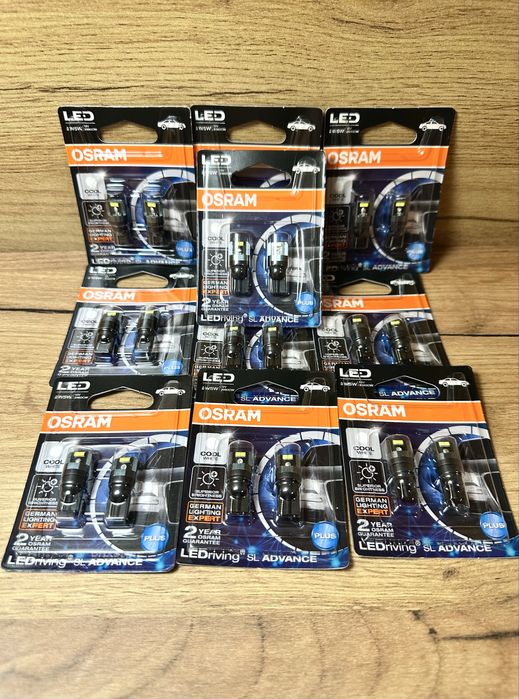 W5W T10 LED лампы Osram NAOEVO в габариты, подветку салона, номера.