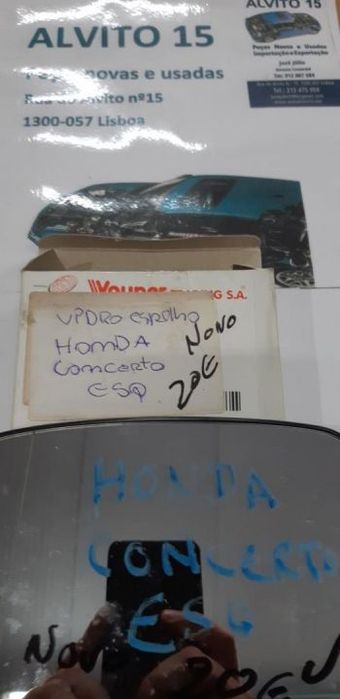 Vidro Espelho Retrovisor Esq.Honda Concerto Novo