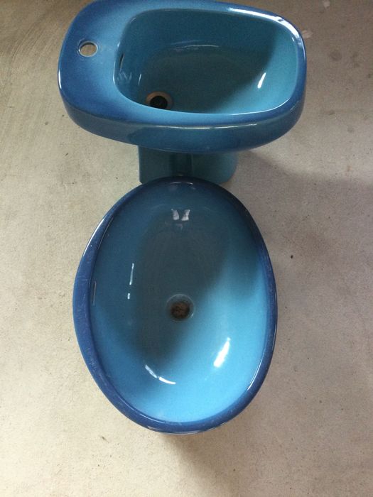 Bidet azul,lilás, lavatório, Torneira banheira misturadora latão croma