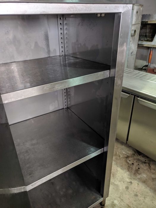 Armário vertical fundo louceiro totalmente em aço inox 70cm