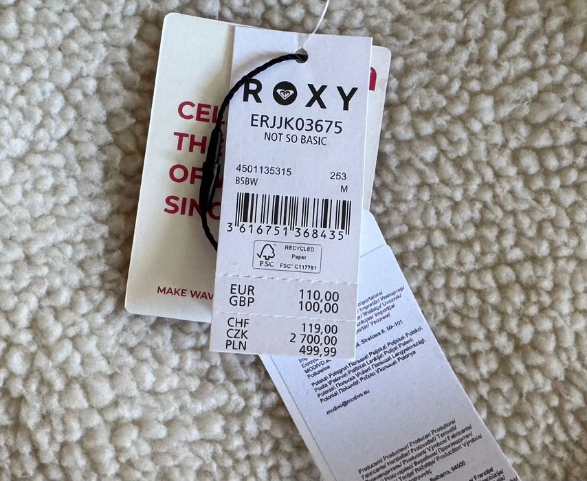 Жіноча демісезонна куртка Roxy, голуба стьобана
