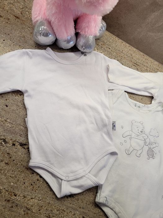 Biale body, dlugi rękaw 3 szt. rozm. 74
