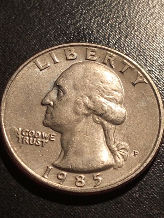 ¼ dólar 1985 - P - Estados Unidos  da America - Soberba - Com erro!