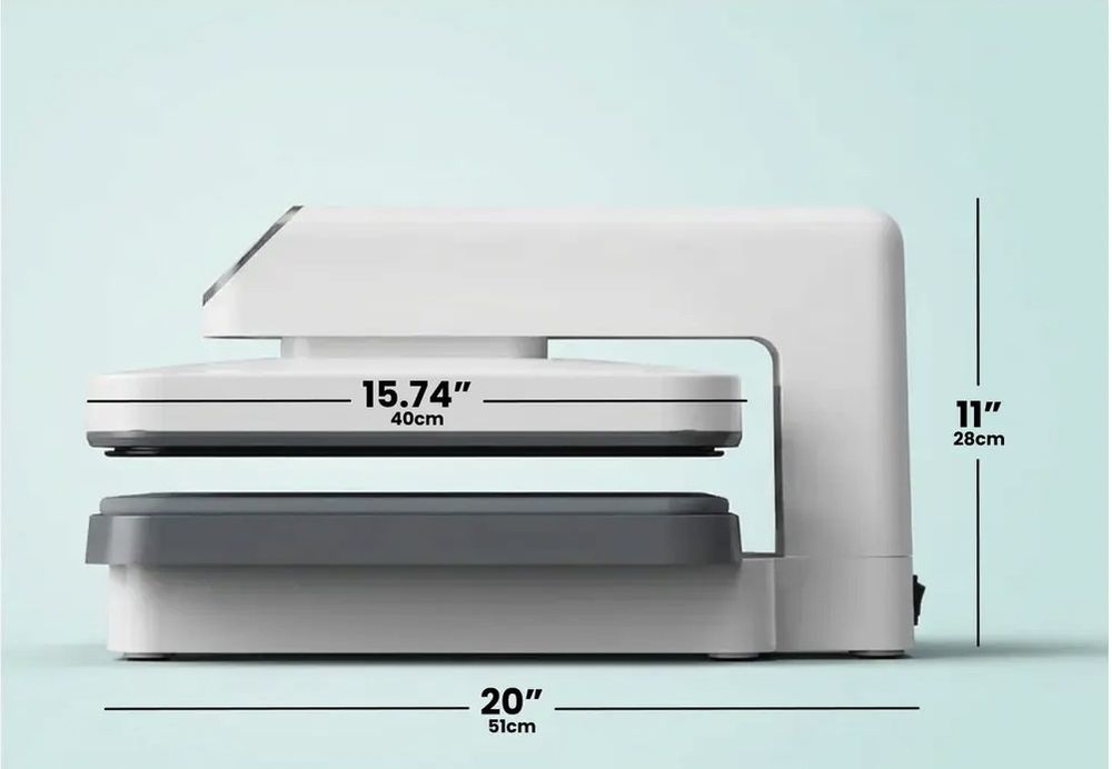 Prensa Térmica Automática MakerFlo 38 x 38 cm (15" x 15") – Nova Selada