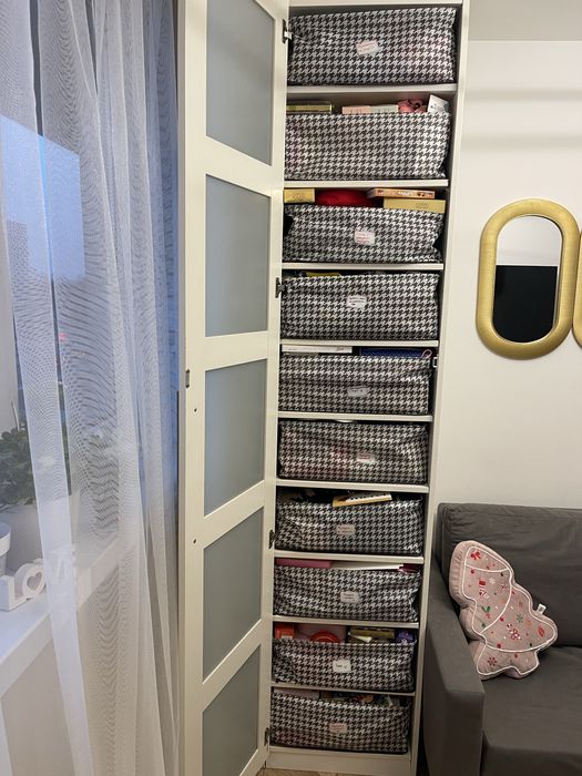 Słupek szafa Ikea pax szklane drzwi biaky mat