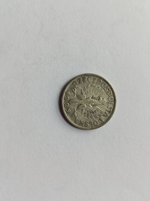 Kobieta i kłosy  1 zł. 1925 z kropką , srebro