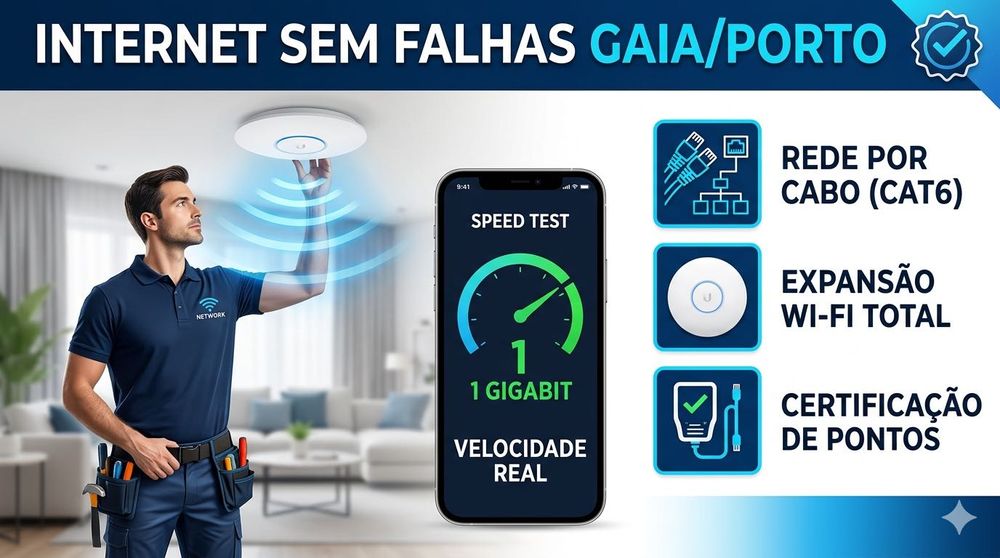 Rede Estruturada CAT6 e Expansão Wi-Fi