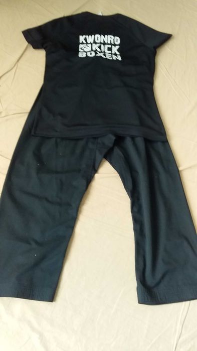 Кімоно борцівське дитяче, підліткове-чорне-BASIC -2/160