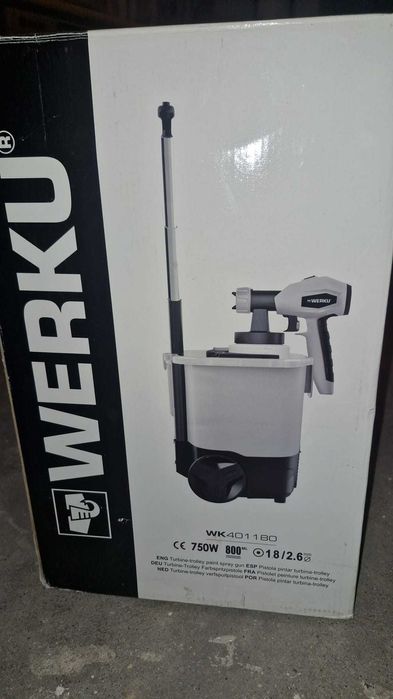 Pistola de pintura por sucção com capacidade de 800 ml e motor de 750w