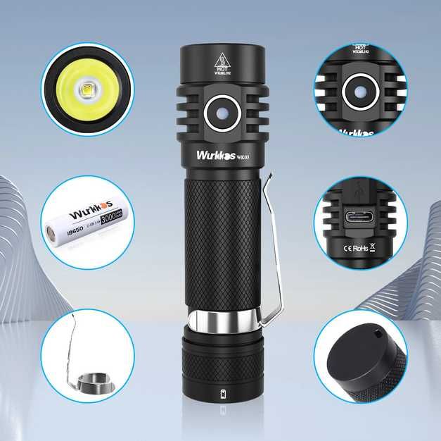 Wurkkos WK03 1800lm  USB C