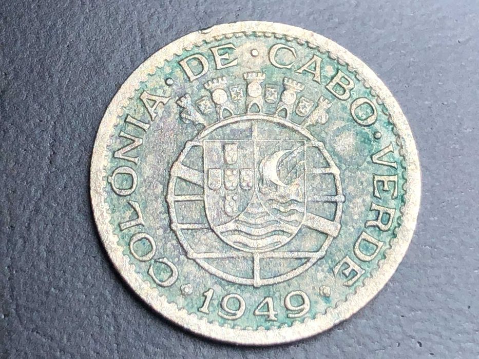 Cabo Verde 1949 - 50 Centavos Cuproniquel