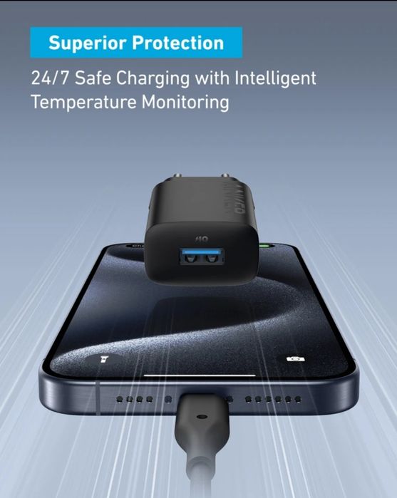 Зарядний пристрій Anker Fast Charger 12W Black/White