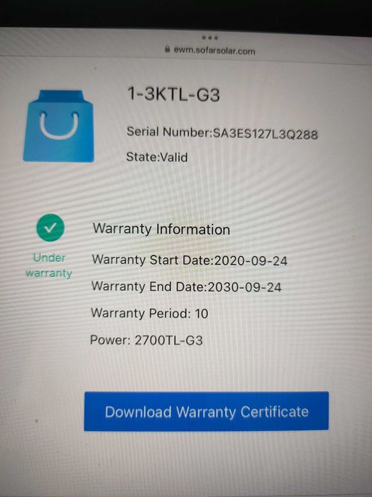 Falownik SOFAR 2700 TL-G3