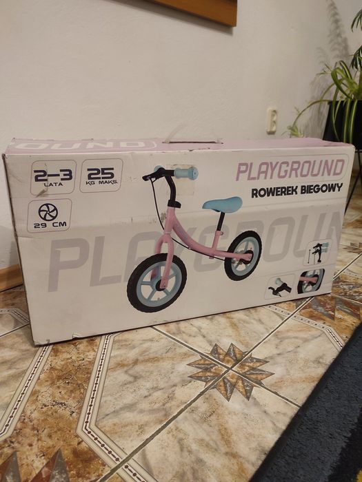 Rowerek biegowy Playground różowy NOWY w pudełku !