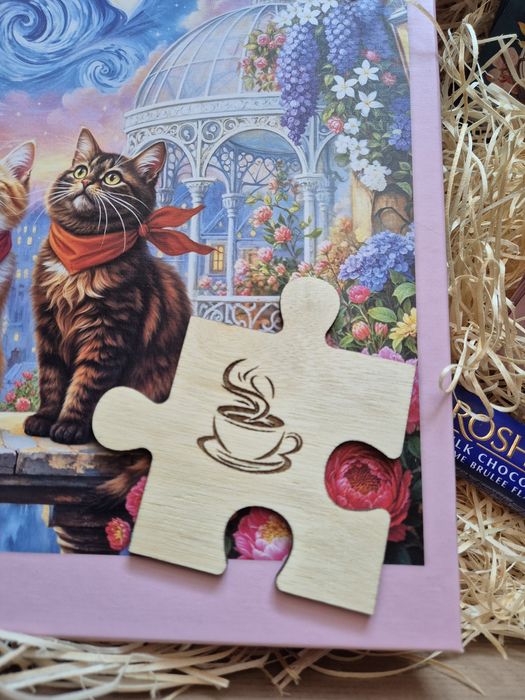 Zestaw prezentowy „Wieczór z puzzlem” – puzzle 500, herbata, batonik