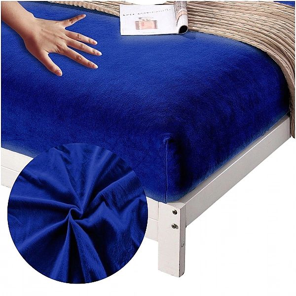 PRZEŚCIERADŁO miękkie PLUSZOWE mikrofibra 160x200 + 28cm z gumką MIŚ C