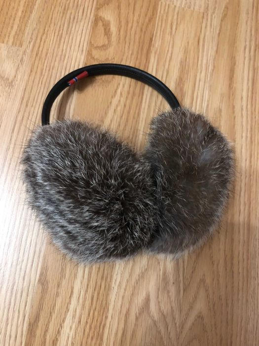 Теплі хутряні навушники з кролика