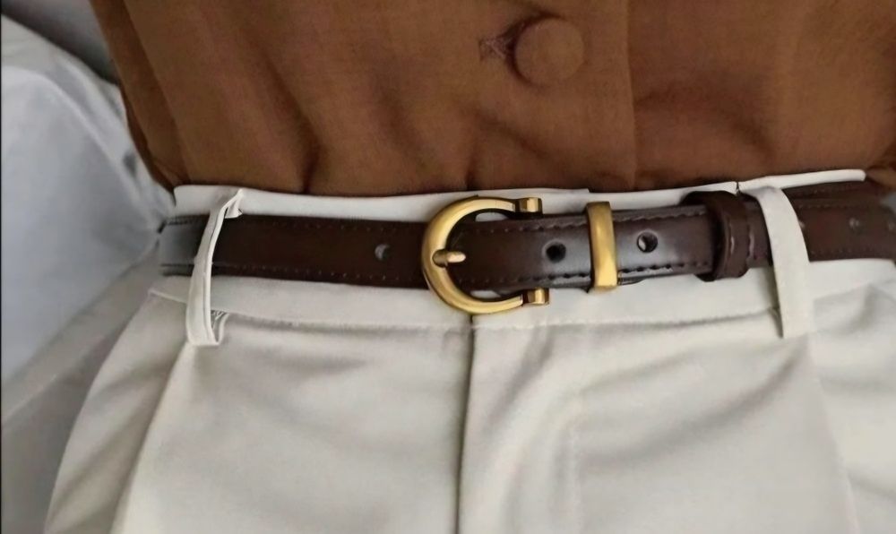 Ekskluzywny pasek skóra bydlęca długość 100 cm