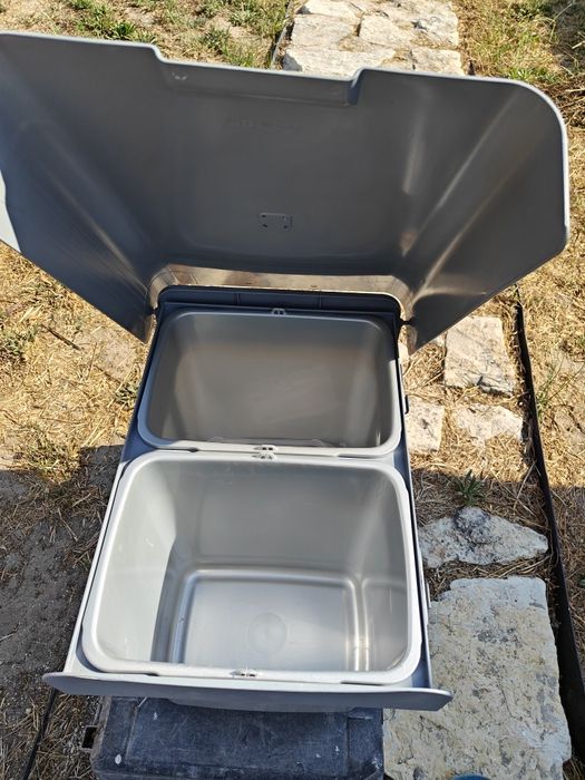 Caixote do lixo, 2x 16L, móvel para cozinha - Novo