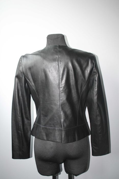 Armani Exchange kurtka ze skóry ekologicznej czarna rozmiar S