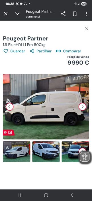 Pegeot Partner frigorífico