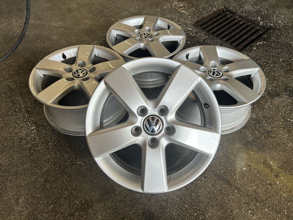 (F96) ALUFELGI 16” 5x112 VOLKSWAGEN 6,5J ET50 ( VW Passat Golf Caddy Touran Skoda Octavia Audi A4 B6 B7 itp) oryginał