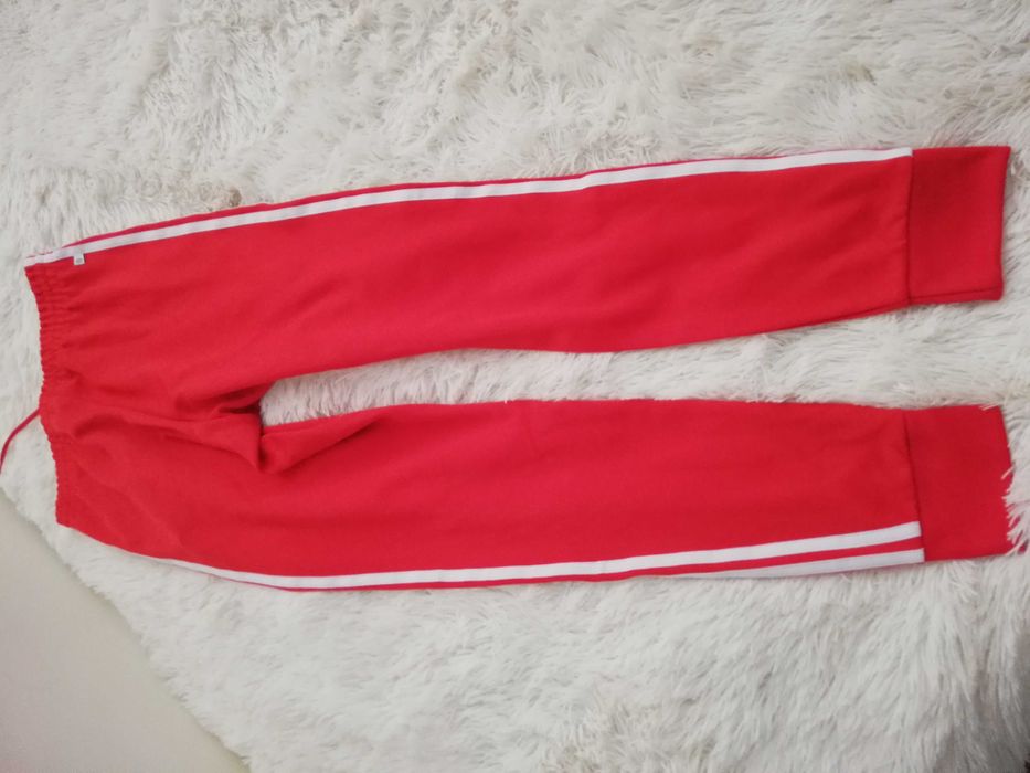spodnie dresowe ADIDAS s 36 czerwone jak nowe