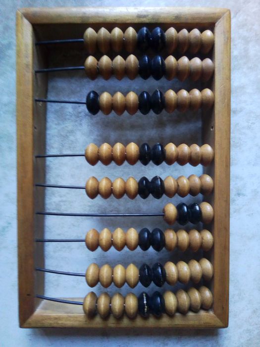 Счеты деревянные бухгалтерские СССР декор