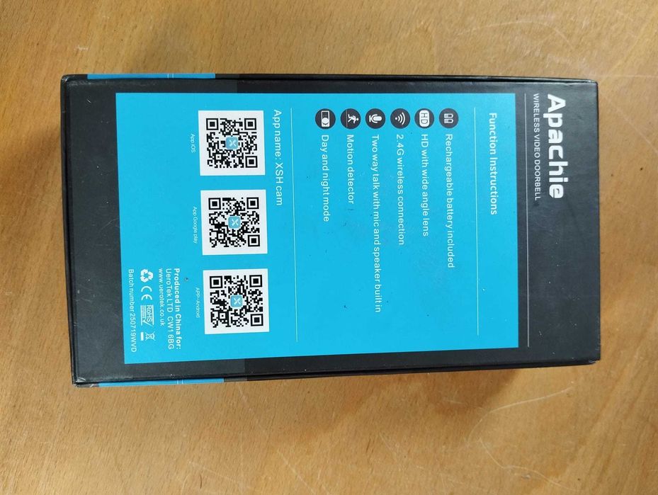 Video Campainha sem Fio Apachie NOVO