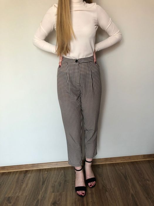 Spodnie w kratkę h&m