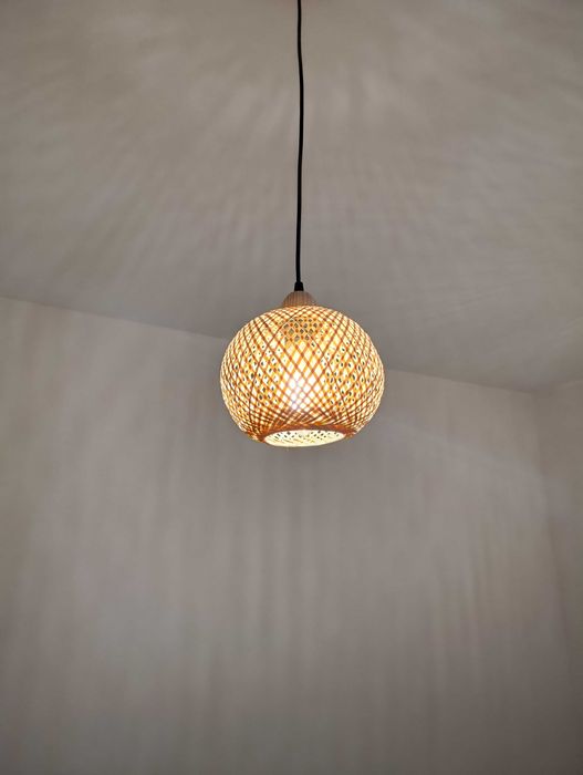 Lampa bambusowa wisząca bambus boho