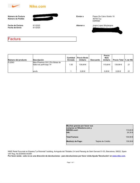 Nike Phantom GX 2 Pro Botas de
fútbol de perfil bajo TF