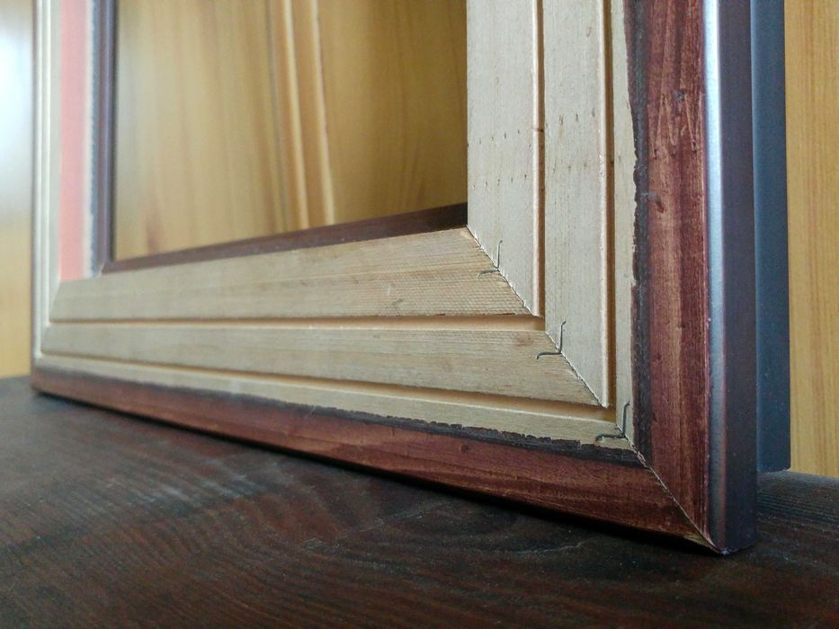 Drewniana brązowa rama do obrazu