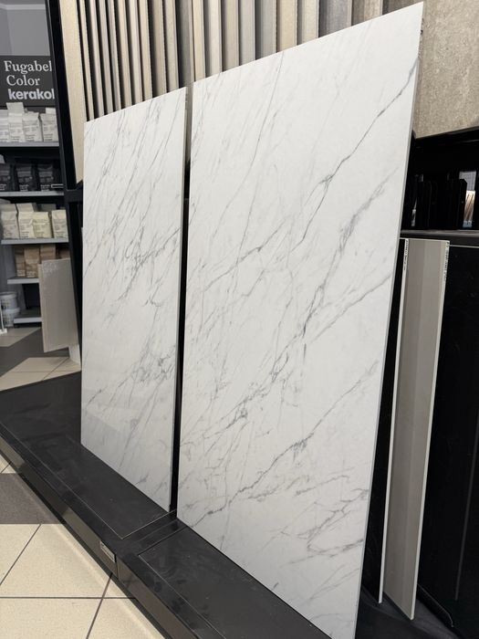 Płytki 59,8 x 119,8 cm Gres Elite White Poler lub Mat szkl rekt Marmur